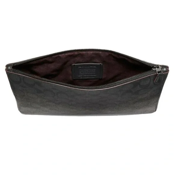 NWOT Coach Large Pouch Signature Canvas Shad - Picture 15 of 16